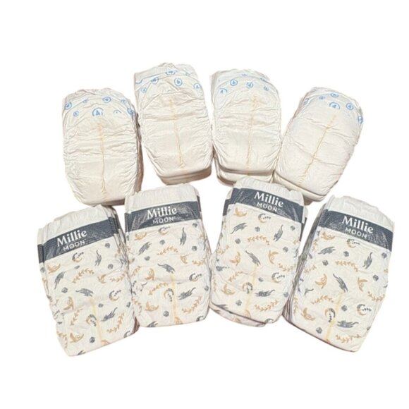 Millie Moon & Unbranded Size 4 Diapers-24 Diapers (24/Ea.) - Picture 1 of 6